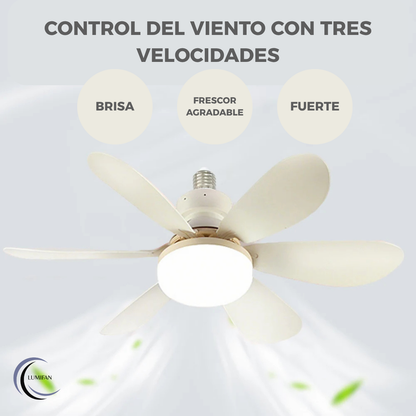 Ventilador de Techo con Luz LED - LUMIFAN -