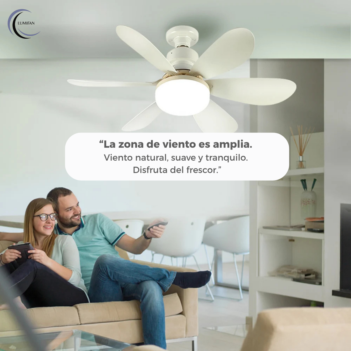 Ventilador de Techo con Luz LED - LUMIFAN -